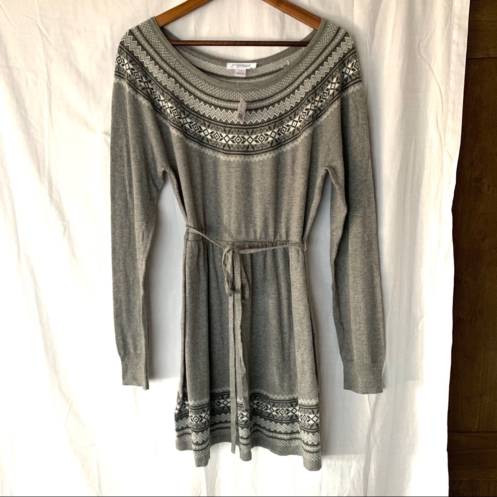 Motherhood Maternity Fair Isle Sweater Dress